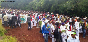 Celebration of Irreecha Oromoo 2014 (6408 according to Oromo Calendar). 5th October 2014, Horaa Harsadii, Bishoftu, Oromia. Suura4