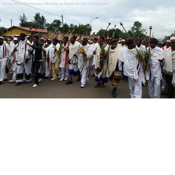 Celebration of Irreecha Oromoo 2014 (6408 according to Oromo Calendar). 5th October 2014, Horaa Harsadii, Bishoftu, Oromia. Suura9