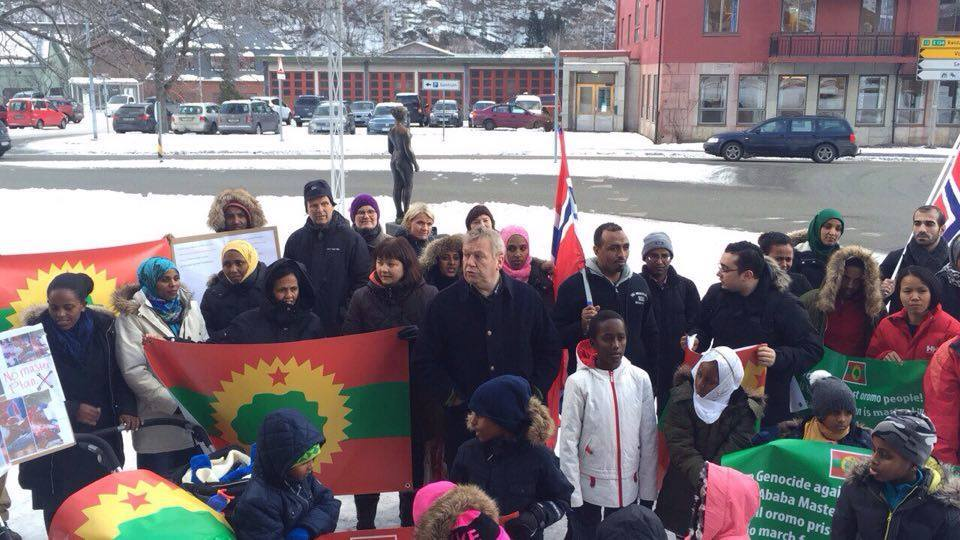 #OromoProtests global solidarity rally, Odda, Norway. 19 January 2016.png