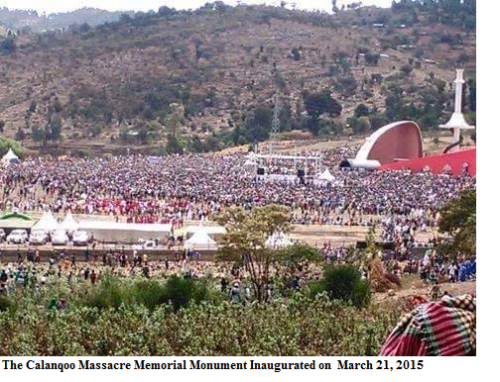 The Calanqoo Massacre Memorial Monument Inaugurated on March 21, 2015 suuraa1