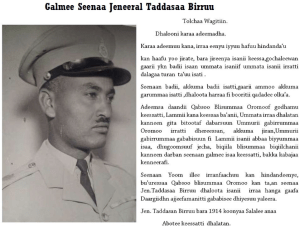 Galmee Seenaa Jeneeral Taddasaa Birruu