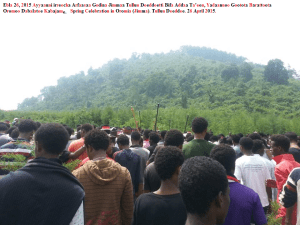 Spring celebration in Oromia, Jimmaa, Tulluu Deeddee. 26 April 2015. Irreecha Arfaasaa.