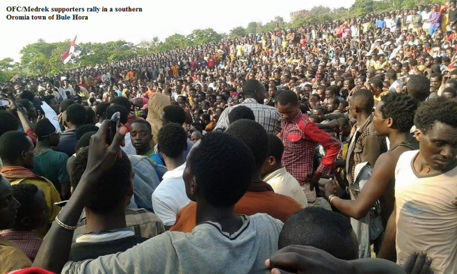 Oromo Federalist  Congress rally in a Southern Oromia town of Bule Hora