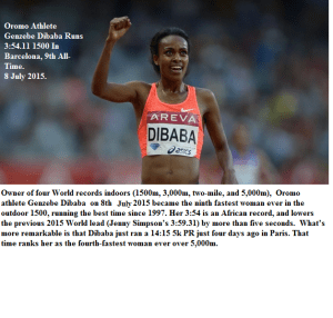 Barcelona, Genzebe Dibaba win 1500m on 8 July 2015