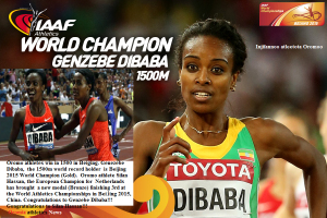 Oromo athletes Genzebe Dibaba and Sifan Hassan win 1500 race in IAAF Beijing 2015