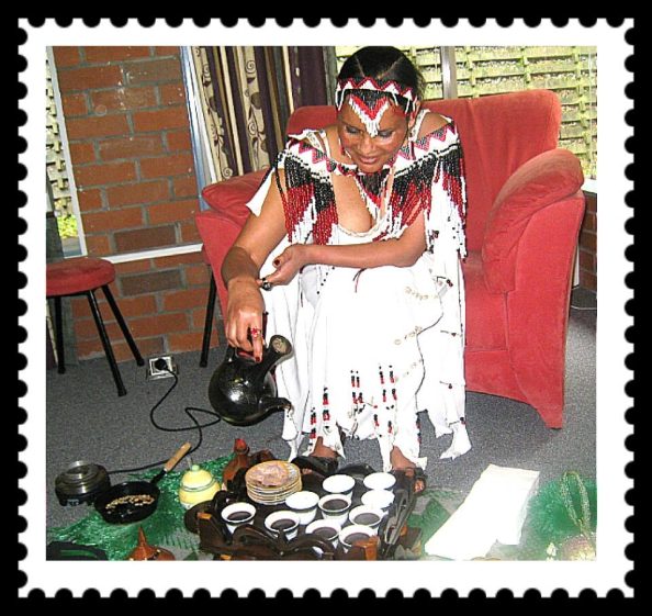 Oromo Woman (mother of coffee) and coffee time, Oromia is original home of coffee