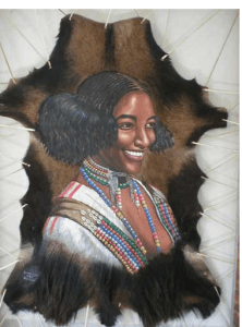 Portrait of Oromo woman by Dr. Artist Lammaa Guyyaa Gammadaa, Oromo artist (painter)