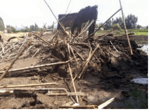 TPLF Ethiopian forces destroyed Oromo houses in Ada'a district, Central Oromia, July 2015