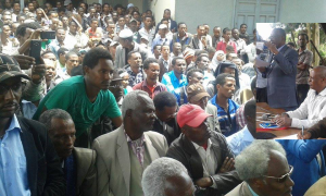 Oromo Federalist Congress Public Meeting in Finfinnee to protest TPLF's landgrab in the name of Master Plan. picture3