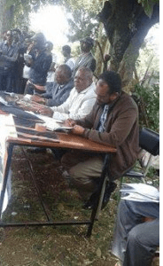 Oromo Federalist congress public meetingin Finfinnee against landgrab in Oromia, 18th October 2015