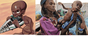 Ethiopia in 2015, catatrphic famine, over 15 million people affected