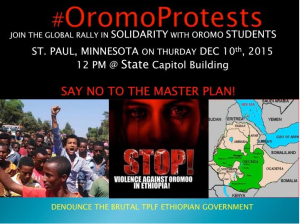 Global rally in solidarity with Oromo students in state of Oromia. Minnesota