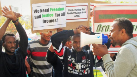 Oromo Protest Outside Of Ethiopian Embassy In Israel picture3