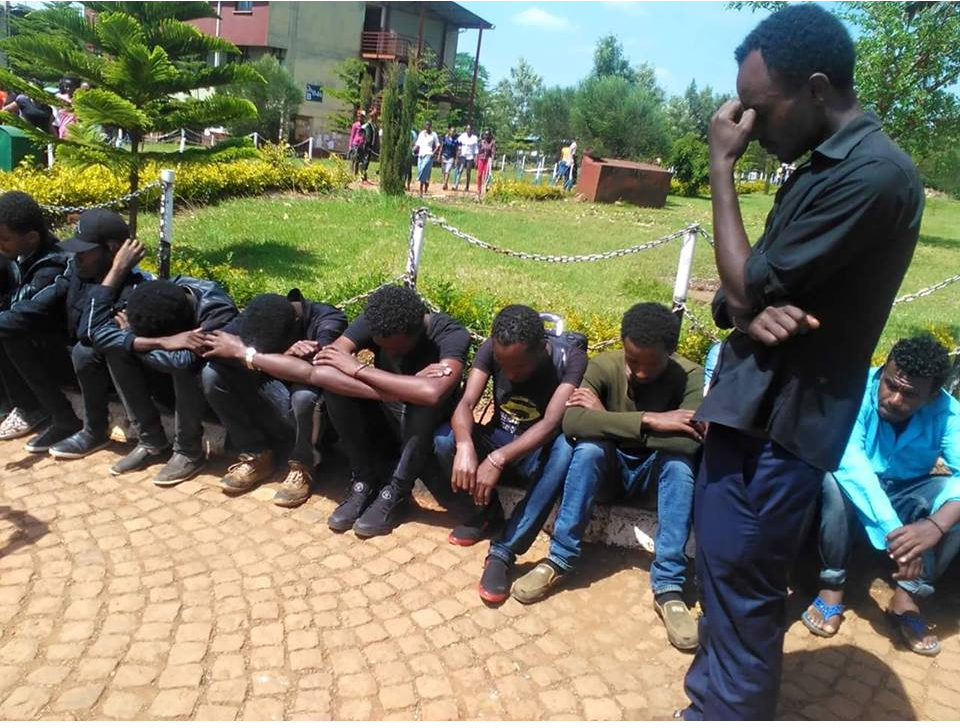 Oromo students Protest against the Master Plan ! Walaita Sodo University, silent sit ins.png