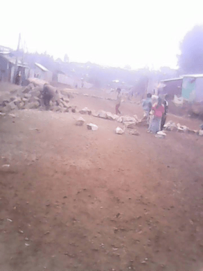 #OromoProtests @Buraayyuu (C. Oromia), elementary school students bloocked roads, 14 December 2015