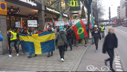 Sweden, Oromo Peaceful rally in solidarity with #OromoProtests Oromia against TPLF Ethiopian regime's ethnic cleansing (Master plan), December 10, 2015