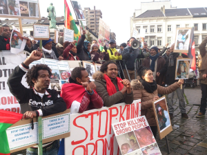 Oromo Demonstration in Brussels Demands European Union to take a Firm Stand against Ethiopian Government, on 15 january 2016. p2