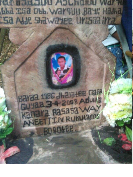 Oromo youth and families in Ginchi paused to remember Aschalew Worku. 24 january 2016. picture2