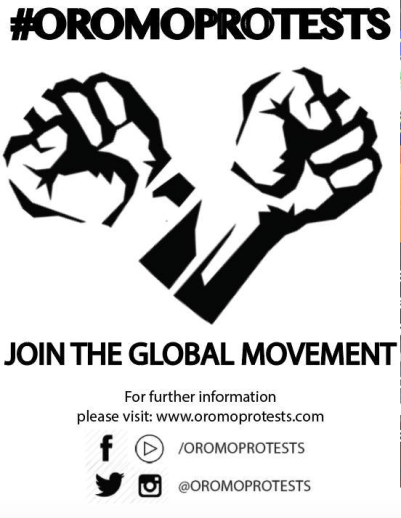 #OromoProtests against the Ethiopian regime fascist tyranny. Join the peaceful movement for justice, democracy, development and freedom of Oromo and other oppressed people in Ethiopia