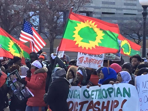 Minnesota’s Oromo community rallied at the State Capitol on  29 Feb 2016 in solidarity with OromoProtests in Oromia. p3