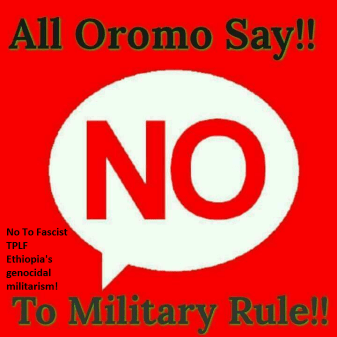 No To Fascist TPLF Ethiopia's genocidal militarism and mass killings in Oromia, Ethiopia