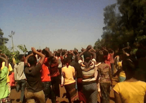 #OromoProtests continues in Mandi and Manasibu, 11 Feb. 2016