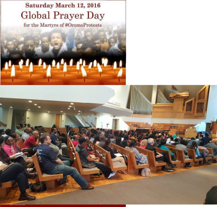 Minnesota, Globaly Prayers Day for the Martyrs of #OromoProtests, 12 March 2016