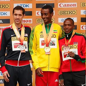 Oromo athlete Yomif Qajeelchaa cruised to in the world indoor race in men's 3000m, Portland 2016, 20 March 2016