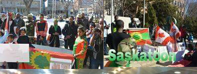 #OromoProtests Global solidarity rally in Saskatoon, Canada, 11 March 2016.
