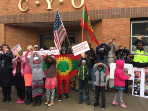 #OromoProtests Global solidarity rally in Upstate, New York, 11 March 2016.