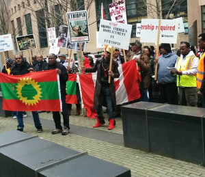 #OromoProtests Global solidarity rally in Vancouver, BC, Canada, 11 March 2016.