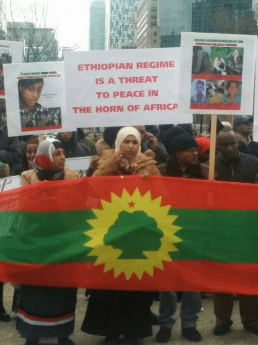 #OromoProtests Global solidarity rally inToronto, Canada, 11 March 2016.