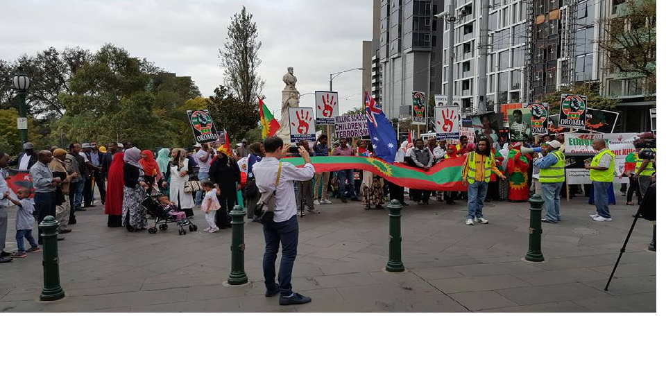 #OromoProtests global solidarity rally organised by the Australian Oromo community in Melbourne, 10 March 2016