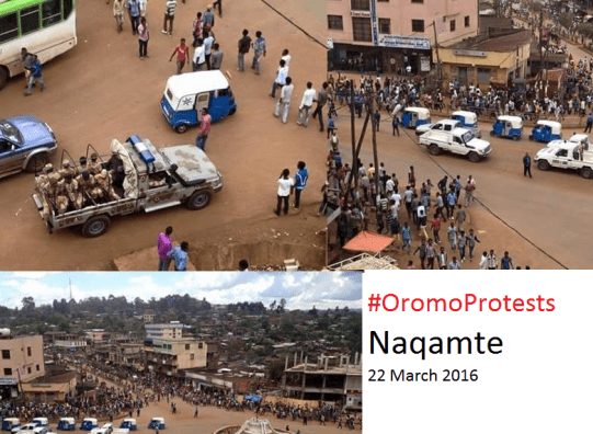 #OromoProtests @Naqamte, E. Wallaggaa, W. Oromia, 22 March 2016