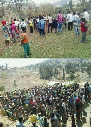#OromoProtests, residents of rural villages marching towards Dadar town, East Hararge, Oromia 12 March 2016