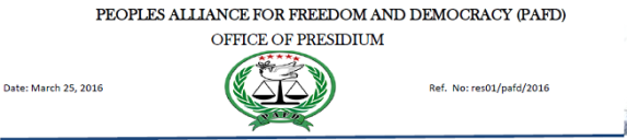 Peoples alliances for freedom and democracy, Ethiopia, Horn of Africa p1