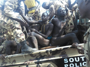 Suruma people of the Omo Valley are being tortured by fascist Ethiopia (Agazi) forces because they protested their land being taken for Sugar plantation. p3