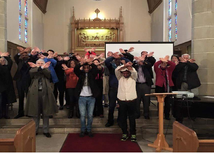 worship at San Francisco Theological Seminary in Solidarity with Oromo Protest. Most of people you see here are local church leaders, Pastor and Professors. 10 March 2016