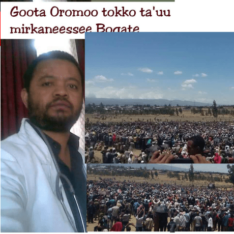 Goota Oromoo tokko ta'u mrkaneessee boqate, Gataa addaa, Du’a doktora Oromoodhaa, Doktor Amiin Abbaa Gumbul ilaalchisee p1.png