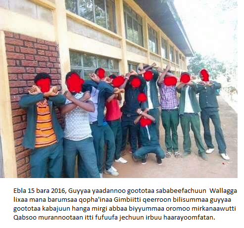 #OromoProtests, Wallagga lixaa mana barumsaa qopha'inaa Gimbiitti, 27 April 2016