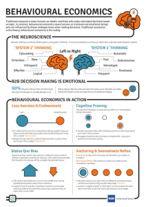 Traditional  and  Behavioural Economics, System Thnking 1 and 2