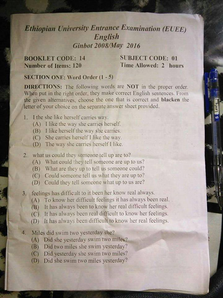 Ethiopian 12th grade for University entrance exam has been leaked and cancelled p2