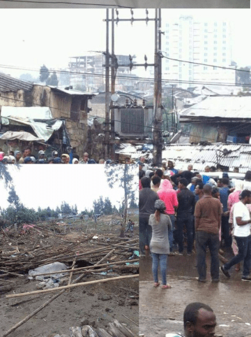 Fascist Ethiopian regime is conducting ethnic cleansing against Oromo People, this picture in Finfinnee, Boole Bulbulaa, Warra Danuu area, 26 May 2016 p.2