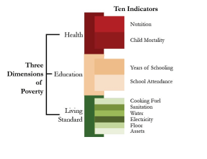 Global MPI 2016, 10 indicators