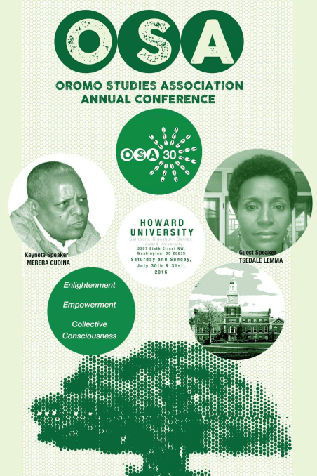Oromo Studies Association Annual Conference 2016 key note speaker, Dr. Merera