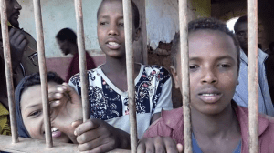 Fascist Ethiopia's regime's detaining and torturing Oromo children. This photo was taken at Iyasu IV prison in Gara Mulata, East Hararge, Oromia. 13 August 2016. p1