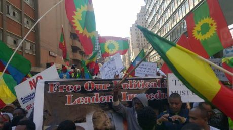 Grand #OromoProtests Global solidarity joint Ethiopians Rally Held in South Africa on 18 August 2016