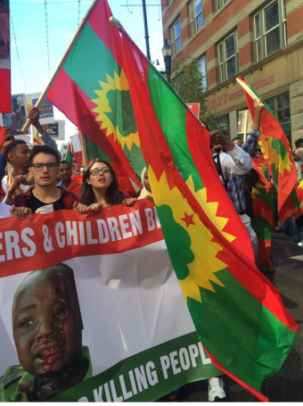 Grand #OromoProtests Global Solidarity Rally in Calgary, Canada on 19 August 2016