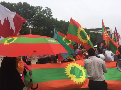 Grand #OromoProtests Global Solidarity Rally in Edmonton, Canada on 19 August 2016