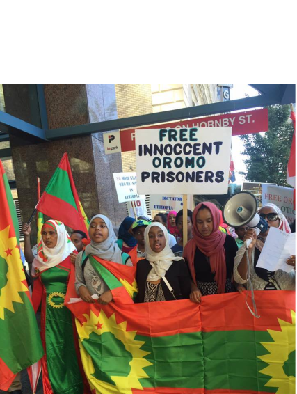 Grand #OromoProtests Global Solidarity Rally in Vancouver, Canada, 19 August 2016